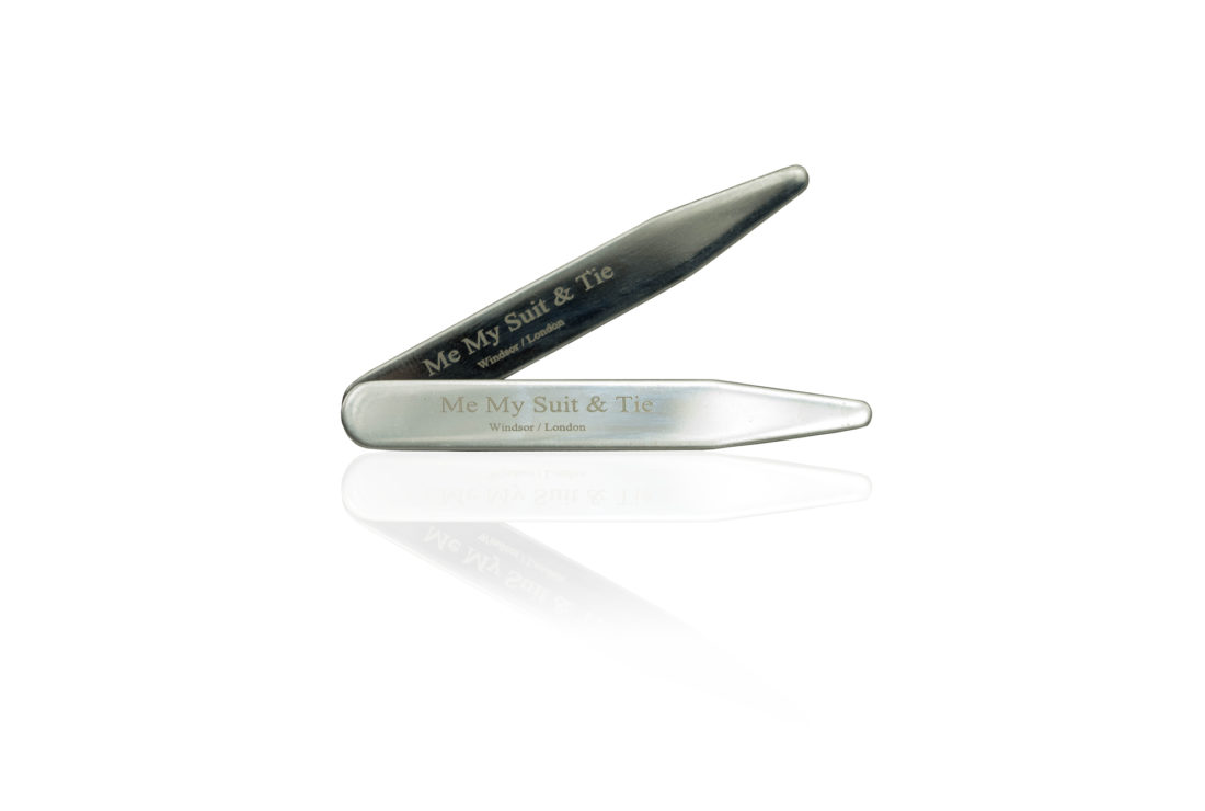 suit accessory collar stays silver