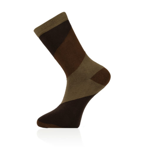 socks tobacco brown stripe